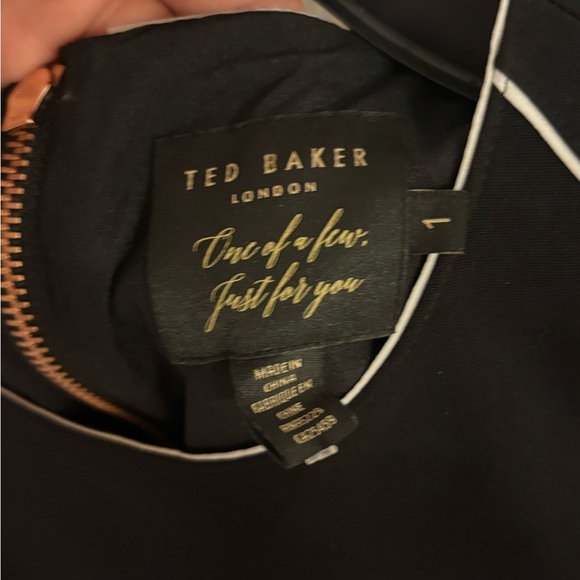 Ted Baker: Artiro Asymmetrical Shift Dress in Black size 1 - Picture 8 of 11